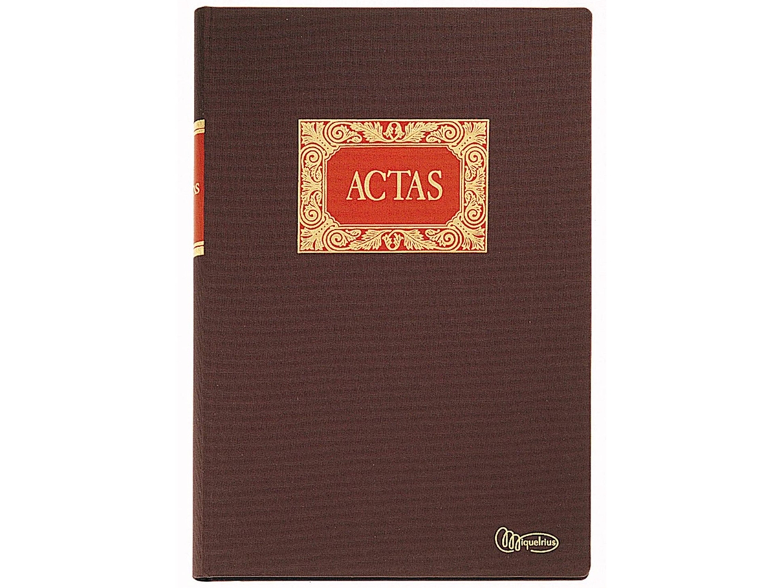 MIQUELRIUS Libro Actas Folio Forrado en Tela 100 h