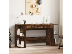 Escritorio madera de ingeniería roble ahumado 140x50x75 cm