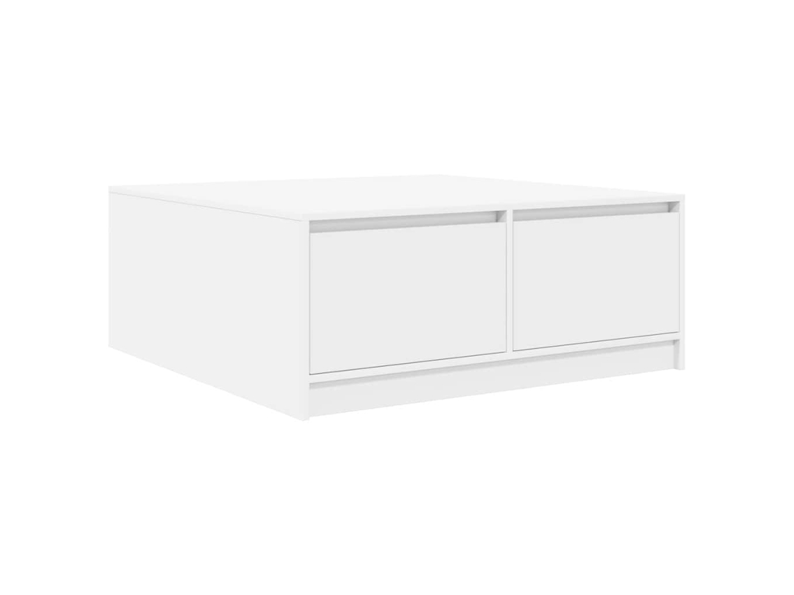 Mesa de centro con cajones 100x100x40 cm Blanco MAISON EXCLUSIVE