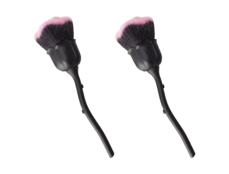 Pinceles Para Polvo De Uñas, Pinceles Para Uñas De Rosas, Pincel Acrílico De Mango Largo Para Uñas, Colorete, Pincel Para Polvos Sueltos, Negro ZMD...