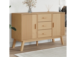 Aparador Olden Madera Maciza De Pino Marrón 114x43x73,5 Cm
