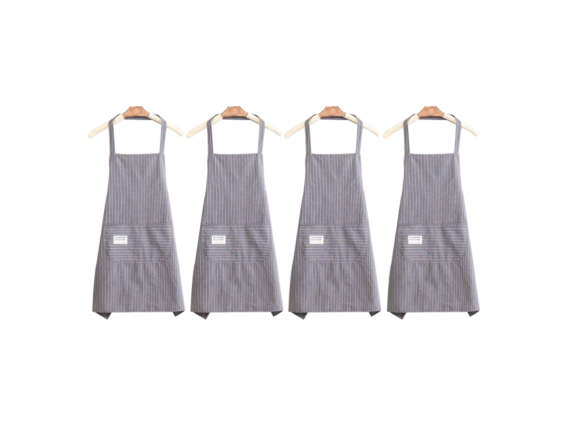Delantales De Cocina Ajustables Para Hombre Y Mujer, De Material Suave Y Resistente A Las Manchas, Con Bolsillos Para Herramientas, Versátiles Para Co