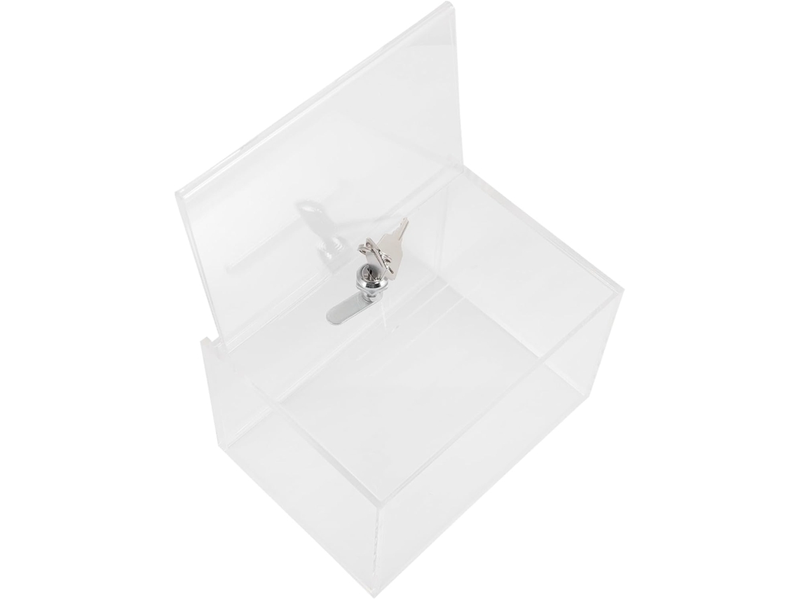 Caja transparente, clara e ideal para eventos.