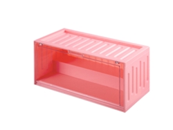 Caja De Almacenamiento Transparente Rosa Para Figuras De Acción Con Protección Contra El Polvo.