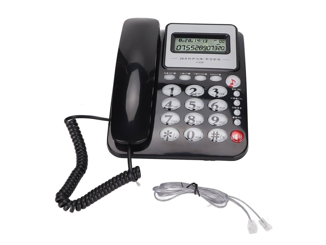 Teléfono Fijo De Escritorio Con Calculadora Y Identificador De Llamadas