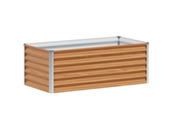 Cama de jardín elevada Vidaxl Corten Steel, acero marrón (98 x 50 x 36 cm)