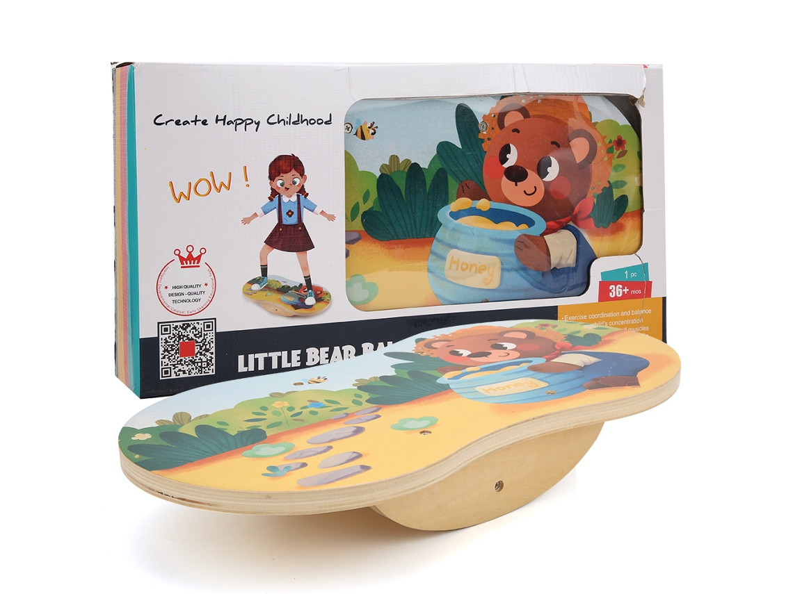 Prancha De Equilíbrio Para Crianças Brinquedo De Integração Sensorial Educação Física Jogo Com Urso
