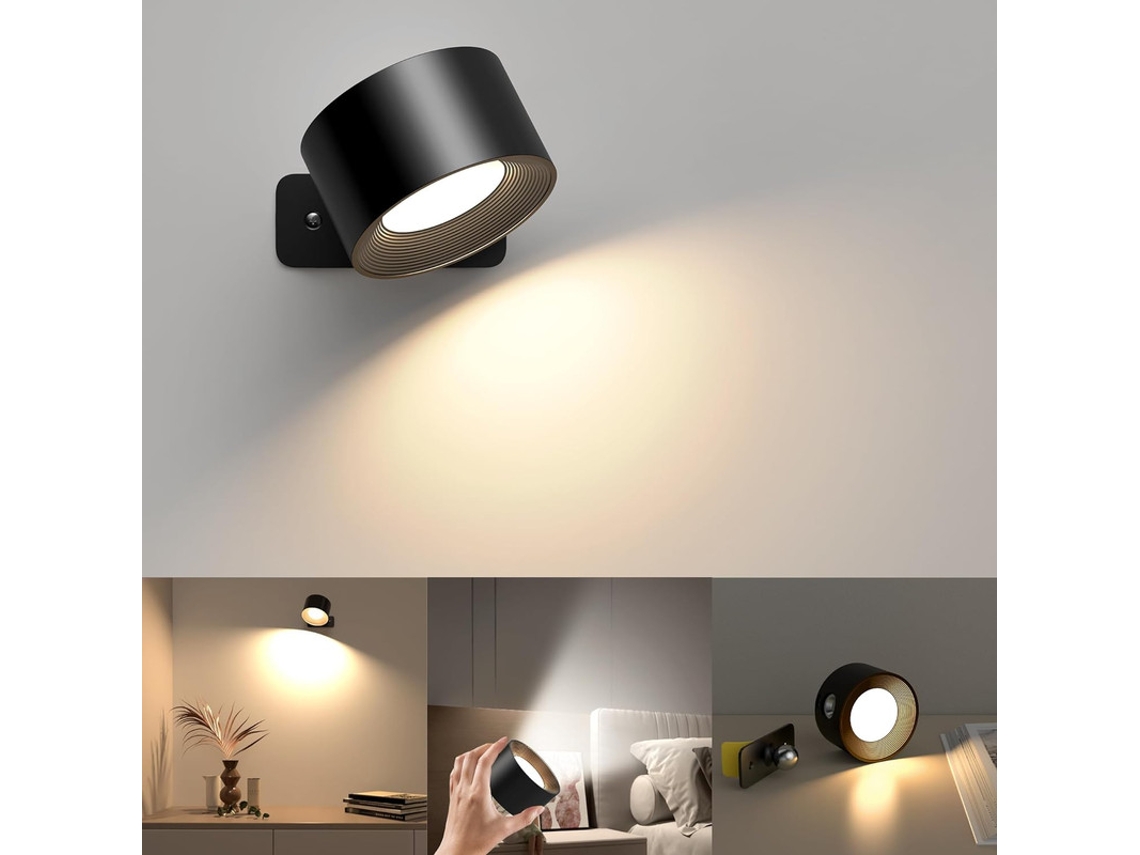 Aplique de Pared LED Interior con 3 Modos de Color y 3 Niveles de Brillo MAOYI
