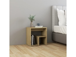 Mesita de noche 40x30x40 cm Derivados de madera Roble Sonoma Dkd Decoración del hogar