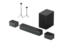 Barra de sonido Ultimea Poseidon M4t 5.1 Dolby Atmos, 450 W de potencia, 1 par de altavoces con soporte estable y nivel de sonido envolvente ajustable de 300°