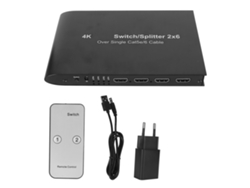 Conmutador De Matriz Hdmi (conmutación De 2 Entradas Y 6 Salidas Enlace De Video 4k)