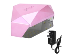 Lámpara de uñas UV LED de 24/48 W, secado rápido, doble fuente de luz, rosa, enchufe británico de 100-240 V, Ly Ebike