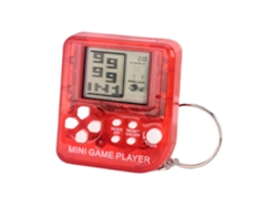 Llavero De Videojuego Pequeña Consola De Juegos Jugable Para Fiesta Favores Niño Interior Rojo