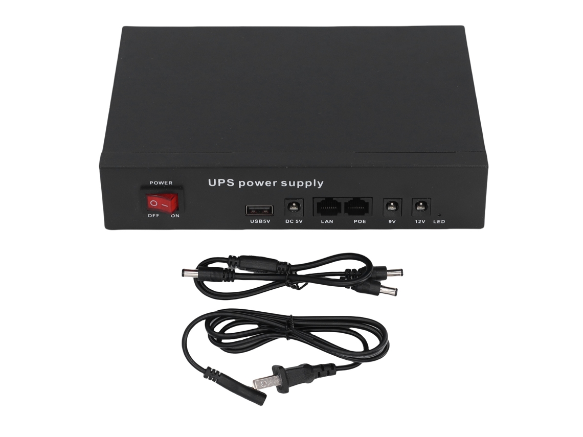 Fuente De Alimentación Ups De 12000 Mah Con Salidas Dc5v 9v 12v Poe 24v, Respaldo De Batería Para Dispositivos Domésticos, Enchufe Usb