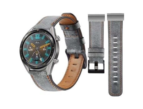 Correa Classic Vintage em Pele Ecológico Garmin Tactix 7 Pro Ballistics Edition Gris