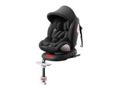 Silla de coche infantil ajustable, sistema Isofix, rotación de 360°, color negro premium OEM