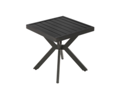 Mesa auxiliar cuadrada de aluminio para exteriores, ideal para patios, jardines, piscinas y espacios interiores. Tienda BAGOLY