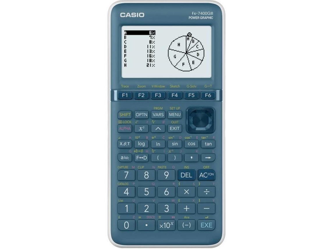 Calculadora gráfica Casio Fx-7400giii Pantalla azul 21 pilas (An. X Al. X Pr.) 87,5 X 21,3 X 180,5 mm