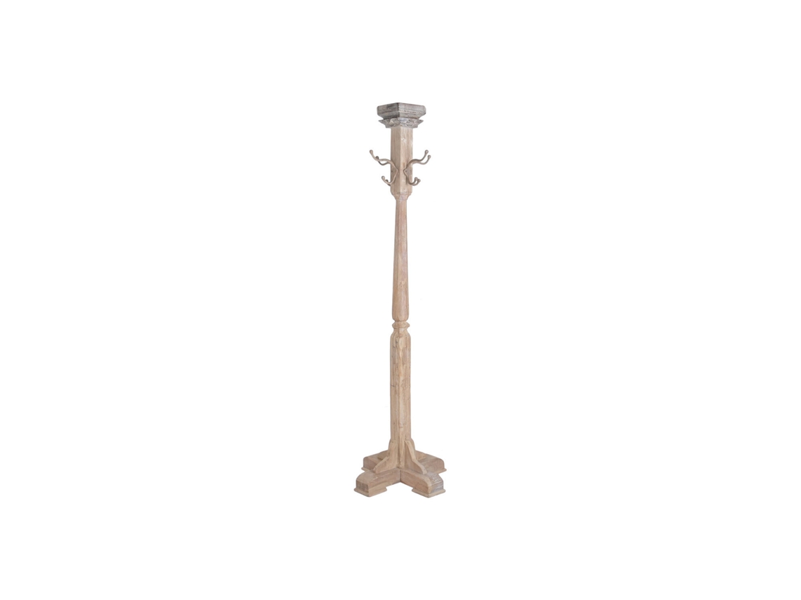 Perchero Teca Metal /224 Columna Antigua 56x56x208cm