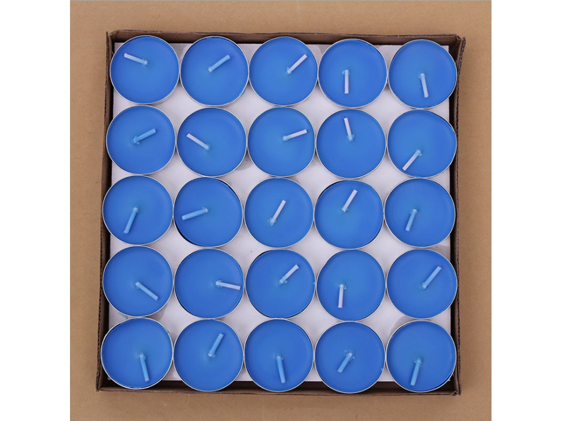 Velas de té, 50 unidades, sin aroma, para decoración