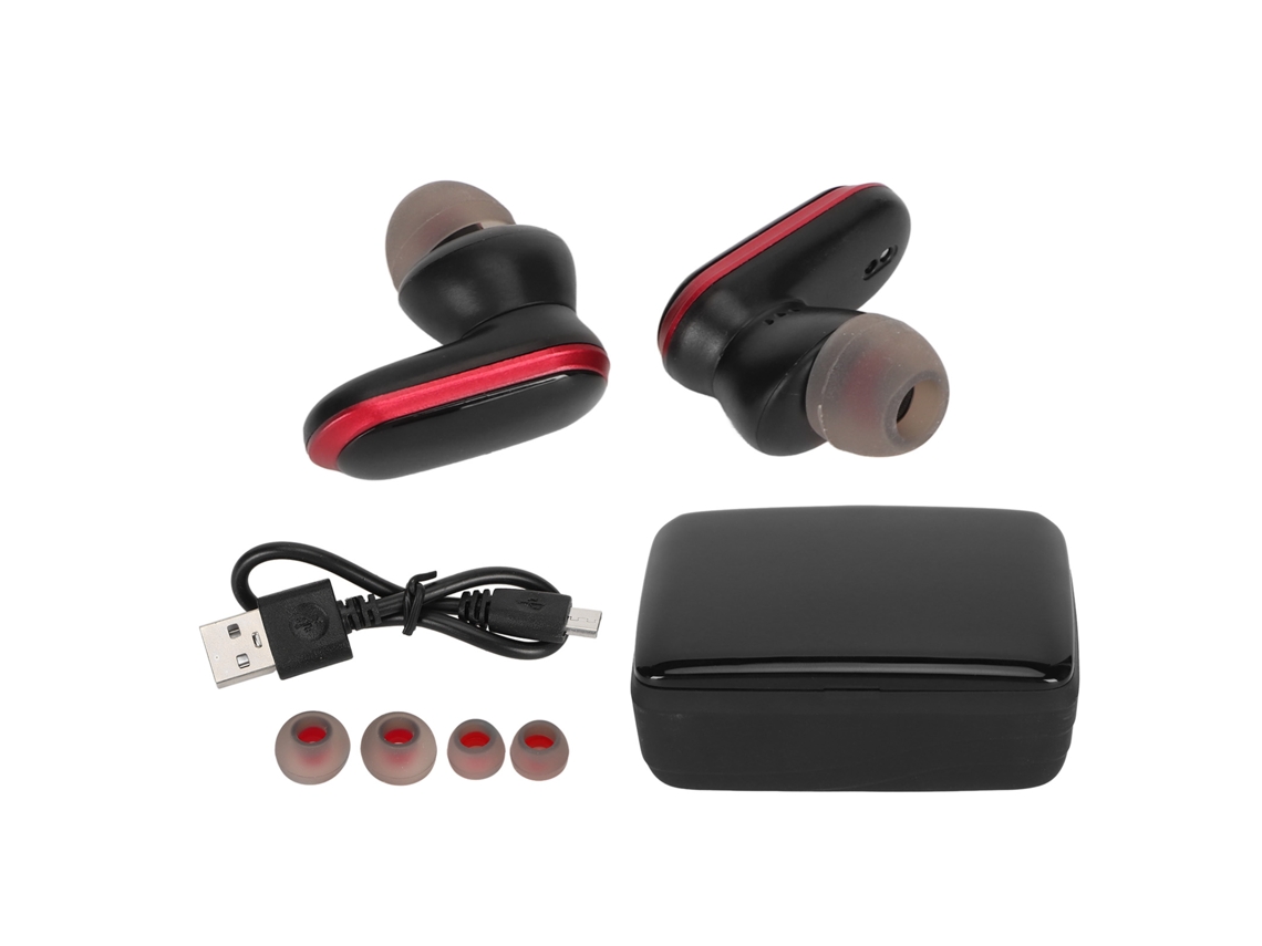 Auriculares Traductores Bluetooth 5.0, 74 Idiomas, Reducción De Ruido, Inalámbricos, Negro Y Rojo.