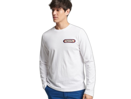Camiseta para Hombre SUPERDRY (M - Algodón - Blanco)