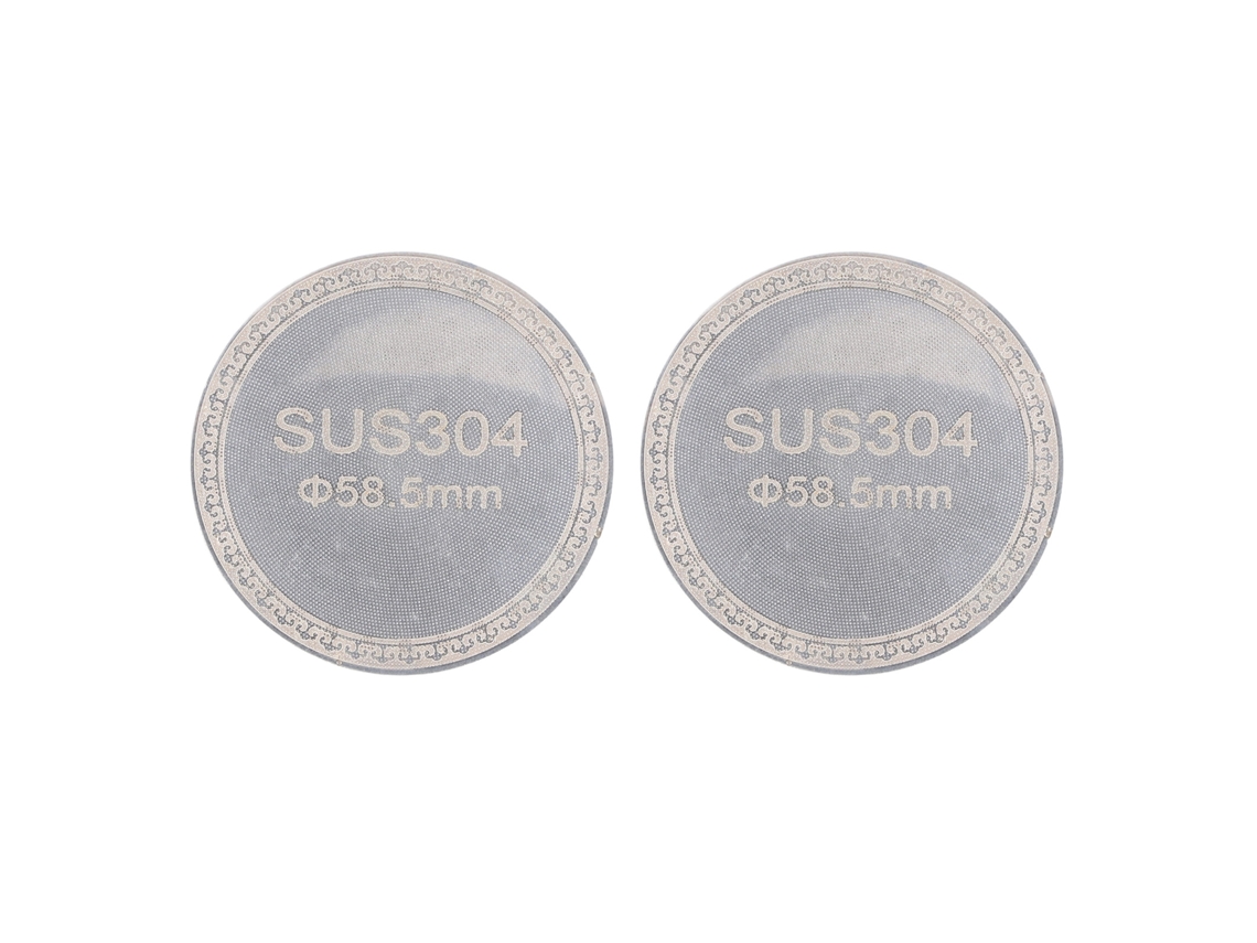 Filtros De Disco Reutilizables De Acero Inoxidable 304 De 1,2 Mm Con Dos Capas Para Portafiltros De 58,5 Mm.