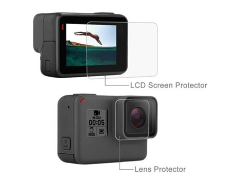 Carcasa Protectora de Vidrio Templado SLOWMOOSE para Go Pro Hero 5/6/7