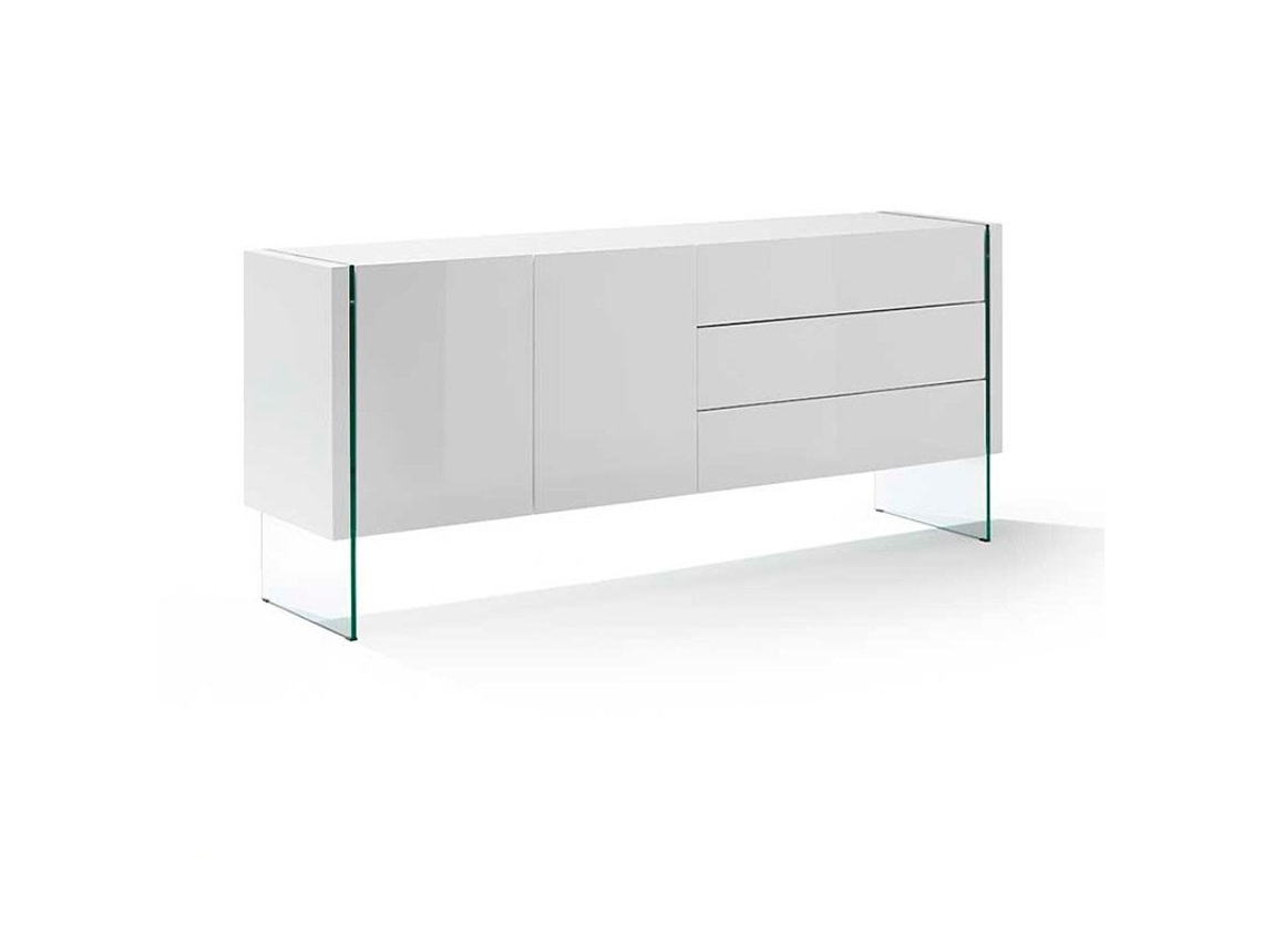 Aparador Mdf Blanco Sicilia MOMMA HOME (lanco Brillo - Aglomerado -180x49x77 cm)
