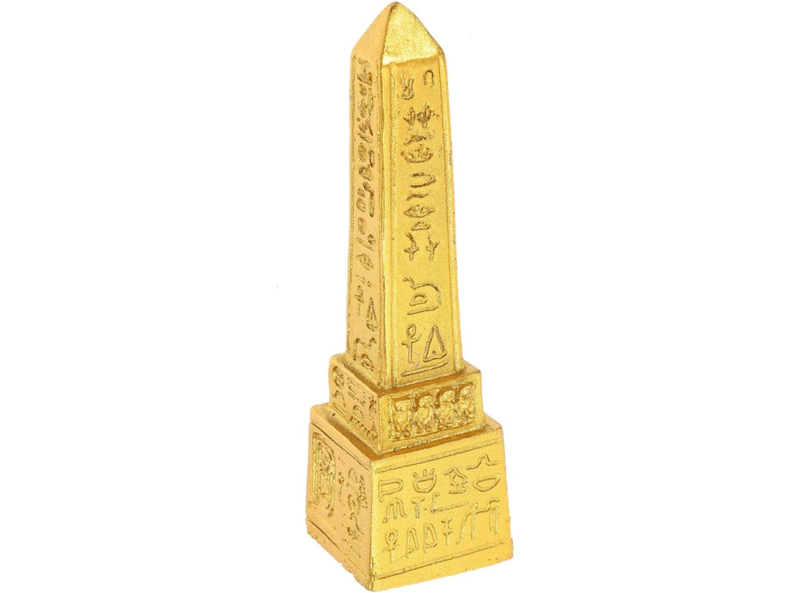 Figura Decorativa Obelisco Egipcio Hogar Oficina Elegante Decoración Regalo Refinado Mesa