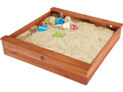 Caja de arena de madera cuadrada de ciruela
