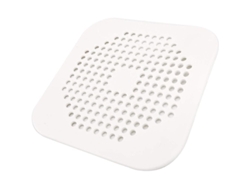 2026-tapa De Desagüe Cuadrada Silicona 14.5cm Con Ventosas Para Ducha Cocina Cazapelos Blanco