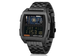 Reloj electrónico multifuncional North Edge Cybertank con correa de acero inoxidable.