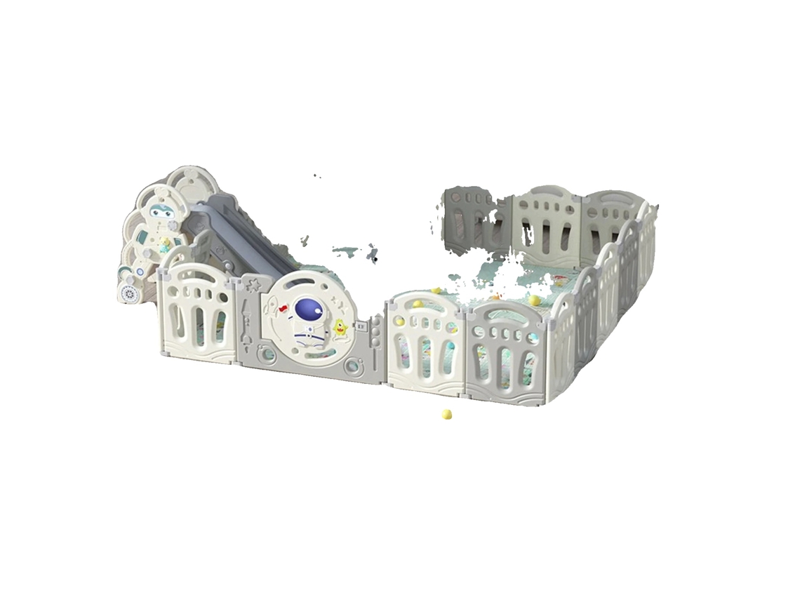 Parque infantil, tamaño ajustable, material seguro, conjunto de juego de 2L y 16S.