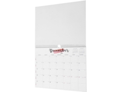 Calendario de pared mensual de gran tamaño con encuadernación en espiral, que incluye meses, fechas y días festivos.