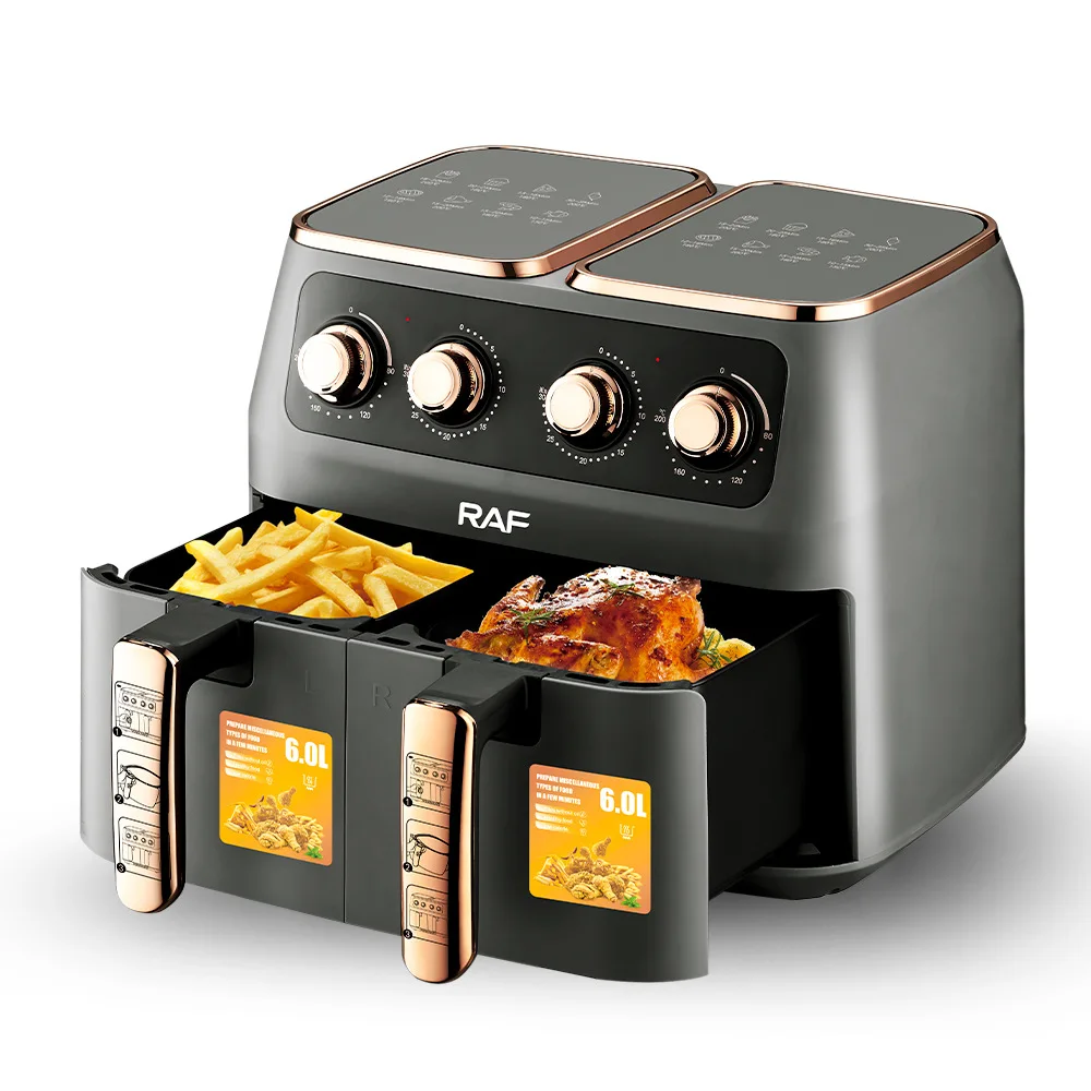 Horno Eléctrico De Lujo Con Freidora De Aire, Cuadrado, De Acero Inoxidable (negro).