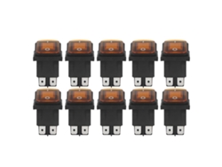 10 Interruptores Basculantes De 2 Posiciones (encendido/apagado), 30 A, 4 Pines, Con Luz Led Para Embarcaciones.