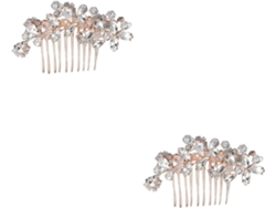 Conjunto De 2 Presilhas De Cabelo Deslumbrantes Para Noivas, Acessório De Cabelo Elegante Com Detalhes
