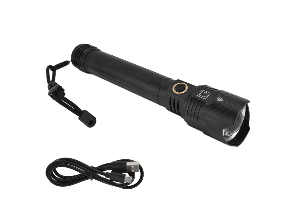 Linterna Led P72 De 5000 Lúmenes Con Zoom, Resistente Al Agua, Ideal Para Emergencias En Camping Y C