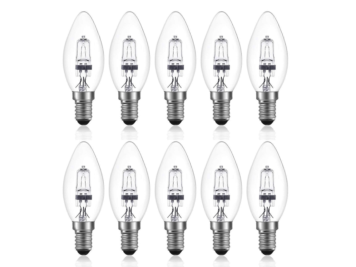 Bombilla halógena regulable Rebe 42w E14 C35 220-240v Blanco cálido 2700k Transparente 613lm 35xh98mm (10 unidades)