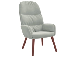 Sillón relax de terciopelo gris vidaxl