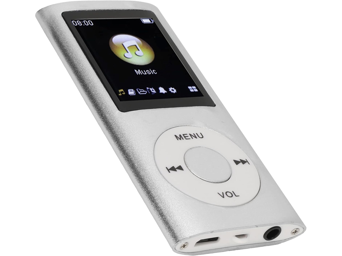 Reproductor Mp3/mp4 Plateado De 1,8 Pulgadas, Compatible Con Tarjeta Tf De 64 Gb, Hifi Con Altavoz.