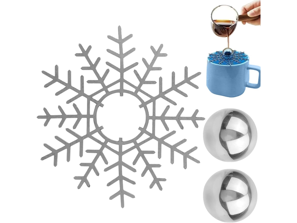 Juego De 2 Bolas De Hielo De Metal Reutilizables Para Café.