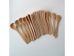 10 Mini Cucharas De Madera, Cucharas De Madera Cortadas A Mano