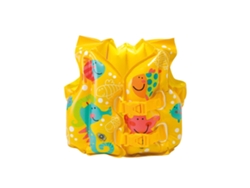 Chaleco salvavidas inflable ajustable para niños con doble botón.