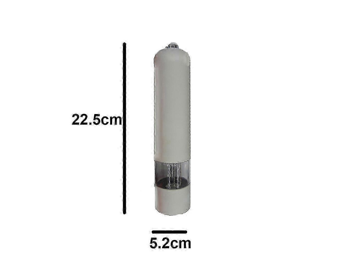 Juego de 2 molinillos eléctricos de sal y pimienta con luz, ajustables, a pilas, color blanco Rosewell