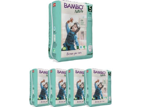 Pañales Pantalón BAMBO NATURE T5 (Pack 5x19 - 12 a 18 kg)