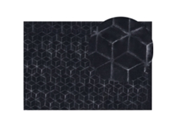 Alfombra BELIANI Thatta de Poliéster Negro 160x230