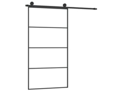 Puerta Corredera VIDAXL Negro Cristal (102,5x205cm)