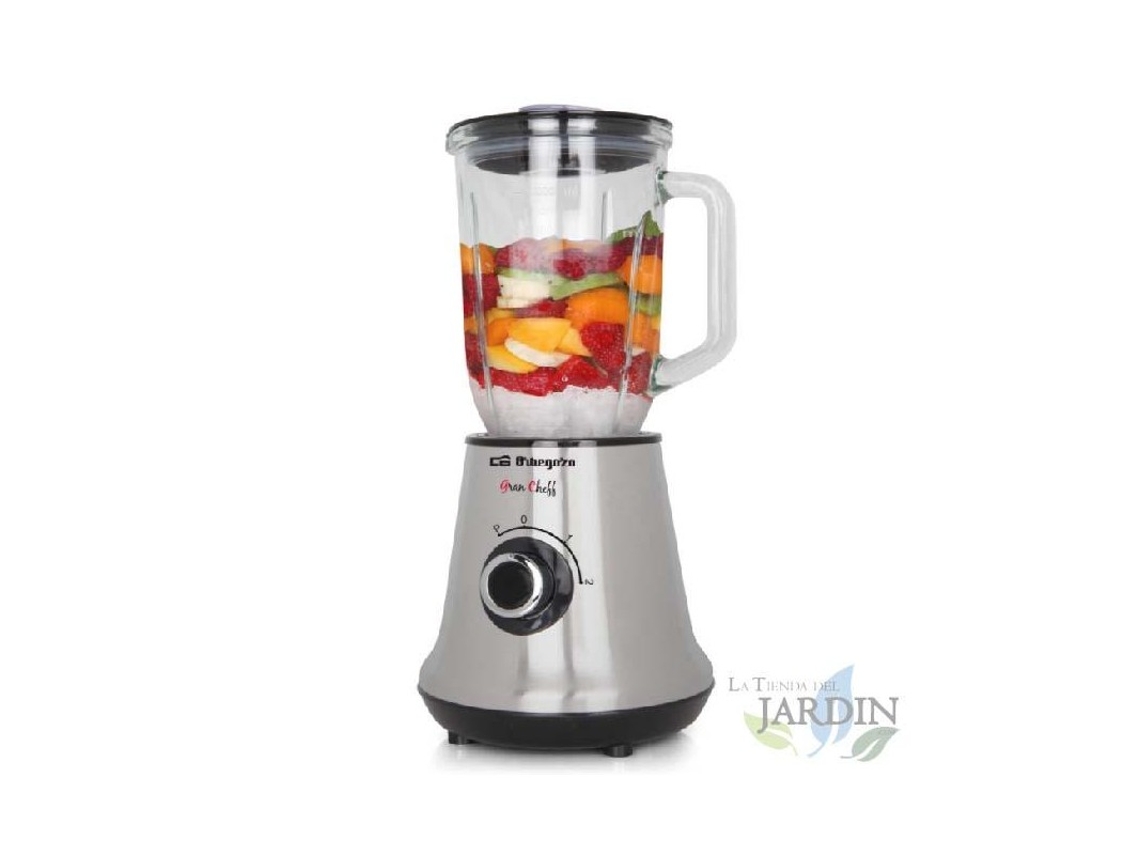 Batidora de Vaso ORBEGOZO Vaso de Cristal 1L 2 Velocidades 500 W